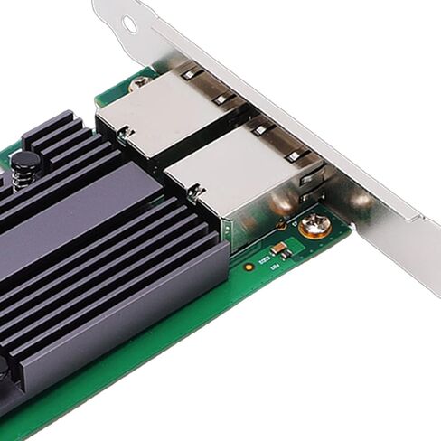 بطاقة شبكة Yunseity 10 جيجا بايت، منافذ RJ45 مزدوجة PCIE X8 NIC مع استهلاك منخفض للطاقة، دعم الخادم 2025 2022 2019 2016 2012 10 7 RHEL SLES Freebsd in Saudi Arabia