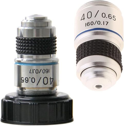Lab Consumables 10X 40X Microscope Objective Lens Achromatic Objective Microscope Parts Lens Adapter 20.2mm in Saudi Arabia