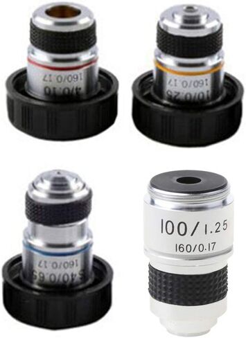 Lab Consumables 10X 40X Microscope Objective Lens Achromatic Objective Microscope Parts Lens Adapter 20.2mm in Saudi Arabia