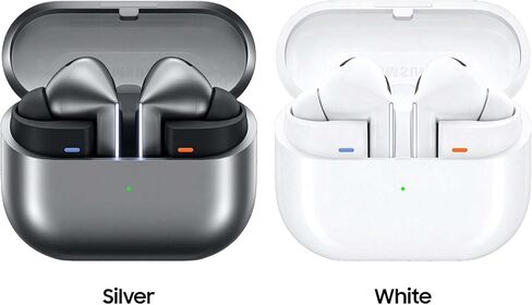 سماعات أذن SAMSUNG Galaxy Buds 3 Pro AI True اللاسلكية بتقنية البلوتوث + بطاقة هدايا أمازون بقيمة 30 دولارًا، إلغاء الضوضاء، تحسين الصوت، ملاءمة مريحة مُعاد تصميمها، فضي [إصدار الولايات المتحدة، ضمان حصري من أمازون لمدة عامين] in Kuwait