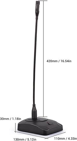 Desktop Gooseneck Wired Microphone, Table Mounted Corded Voice Condenser Microphone, 6.5mm Plug, High Efficiency Sound Pickup, for Conference, Zoom, Streaming in Saudi Arabia
