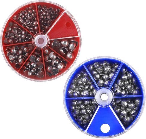 2 Boxes of Assorted Fishing Lead Weights, Split Shot Sinkers for Angling & Fishing Accessories in Saudi Arabia