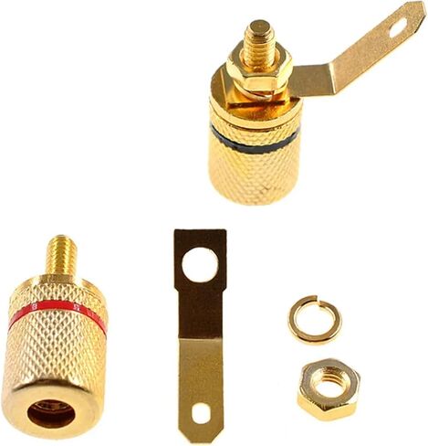 4-Pcs 4mm Banana Jack Binding Post Gold Plated Female Socket Terminal Connector for Loudspeaker Amplifier in Saudi Arabia