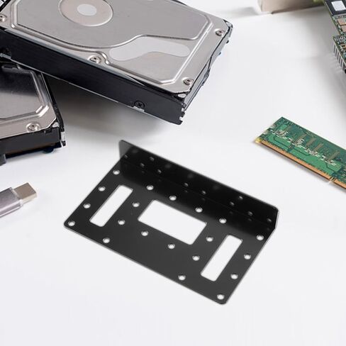 VILLCASE 4 قطع SSD تصاعد قوس معدني القرص الصلب قفص للكمبيوتر المكتبي حامل محرك الحالة الصلبة لتوسيع تخزين فعال متعدد الأقراص في المكتب والاستخدام المحمول in Kuwait