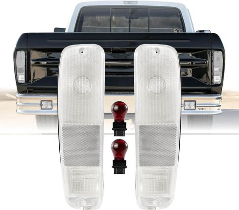 USR 73-79 F Series Pickup Side Marker Light – 4pc Front & Rear Parking Lamps (Left + Right) Set - Compatible with 1973-1979 Ford F100/F150/F250/F350 – BRONCO/ECONOLINE (SMOKE LENS w/AMBER/RED LED) in Saudi Arabia
