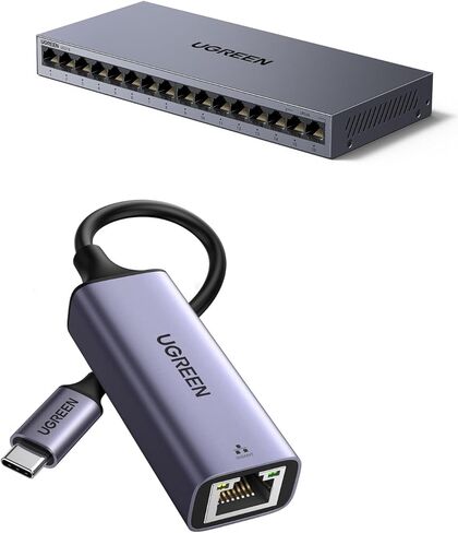حزمة محول USB إلى إيثرنت من UGREEN مع محول جيجابت إيثرنت 16 منفذًا in Saudi Arabia