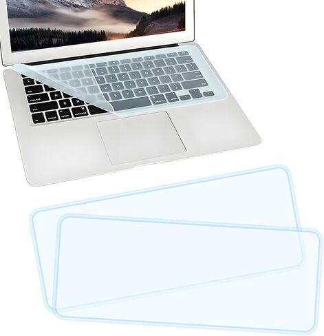 EKIND 2 Sheets Universal Waterproof and Dustproof Keyboard Cover for 12-14 Inch Laptops, with Keypad Keyboard Cover Size (L:12.2" x W:5.08"), Ultra Thin Silicone Skin Protector (Blue) in Saudi Arabia
