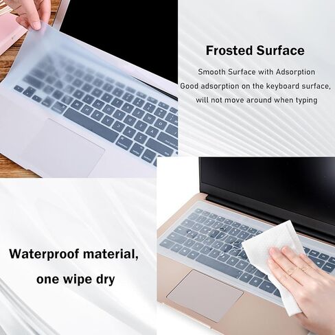 EKIND 2 Sheets Universal Waterproof and Dustproof Keyboard Cover for 12-14 Inch Laptops, with Keypad Keyboard Cover Size (L:12.2" x W:5.08"), Ultra Thin Silicone Skin Protector (Blue) in Saudi Arabia