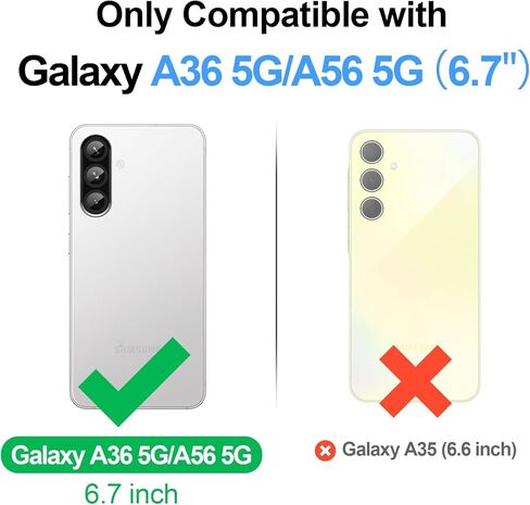 متوافق مع حافظة محفظة Samsung Galaxy A36 / A56 5G مع حامل بطاقات RFID بسحاب من جلد البولي يوريثان، جراب هاتف قلاب وغطاء واقٍ وحزام المعصم وفتحات لبطاقات الائتمان للرجال والنساء، أحمر خمري in Kuwait