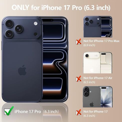 محفظة LOHASIC لهاتف iPhone 17 Pro، حافظة قابلة للطي مع حامل بطاقة، [4 فتحات للبطاقات]، غطاء من جلد البولي يوريثان مقاوم للصدمات مقاس 6.3 بوصة لهاتف Apple 17 Pro للرجال والنساء، بني in Kuwait