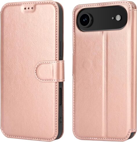 محفظة LOHASIC لهاتف iPhone 17 Pro، حافظة قابلة للطي مع حامل بطاقة، [4 فتحات للبطاقات]، غطاء من جلد البولي يوريثان مقاوم للصدمات مقاس 6.3 بوصة لهاتف Apple 17 Pro للرجال والنساء، بني in Kuwait