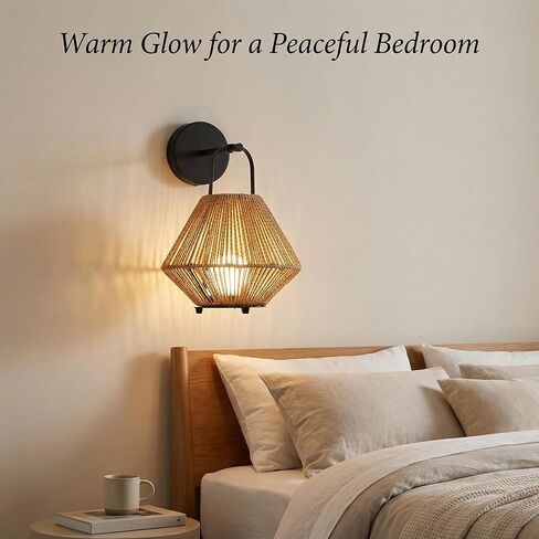 Rechargeable Portable Table Lamp with Woven Rattan Shade – Wall-Mountable Cordless LED Bedside Lamp for Bedroom, Nursery & Outdoor Use in Saudi Arabia