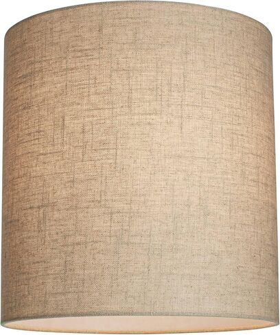 Set of 2 Hardback Tall Drum Lamp Shades Oatmeal Beige Large 14" Top x 14" Bottom x 15" High Spider with Replacement Harp and Finial Fitting - Springcrest in Kuwait