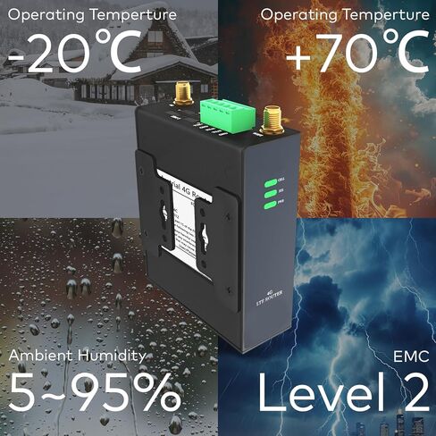 Industrial IoT 4G LTE Cellular Router, LTE CAT4 + WiFi Router, Dual SIM Card Slots, Cloud Management, RS232/RS485 Support, US Full Frequency Band Supported, Support T-Mobile, AT&T & Verizon in Kuwait