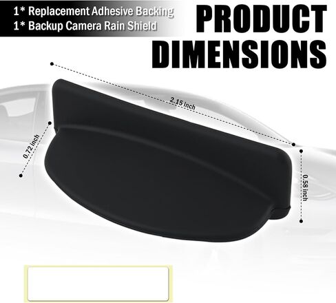 Silicone Car Backup Camera Rain Shield,Self-Adhesive Rear View Backup Camera Cover with Extended Design for Clear Reverse View,Universal Reverse Cameras for Car Rain Cover in Saudi Arabia