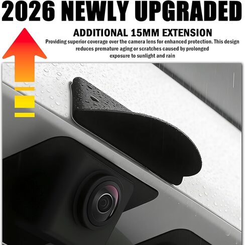 Silicone Car Backup Camera Rain Shield,Self-Adhesive Rear View Backup Camera Cover with Extended Design for Clear Reverse View,Universal Reverse Cameras for Car Rain Cover in Saudi Arabia