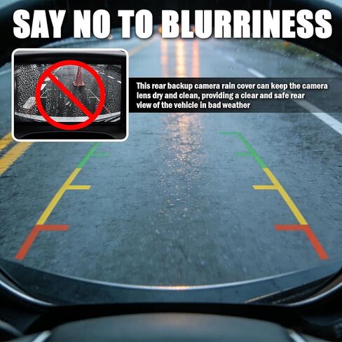 Silicone Car Backup Camera Rain Shield,Self-Adhesive Rear View Backup Camera Cover with Extended Design for Clear Reverse View,Universal Reverse Cameras for Car Rain Cover in Saudi Arabia