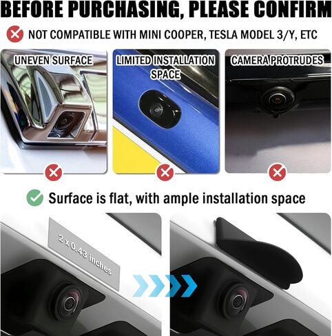 Silicone Car Backup Camera Rain Shield,Self-Adhesive Rear View Backup Camera Cover with Extended Design for Clear Reverse View,Universal Reverse Cameras for Car Rain Cover in Saudi Arabia