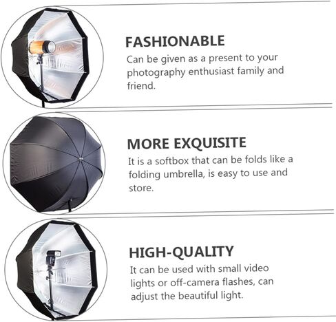 Sewroro مثمنة Softbox التصوير الفوتوغرافي معدل الإضاءة لمصباح الاستوديو، مظلة Softbox صورة ضوء مربع مع الناشر، الصور المهنية ومعدات تصوير الفيديو in Kuwait