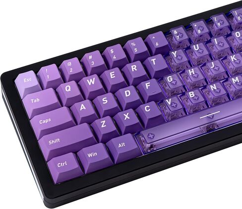160 مفتاحًا مخصصًا، غطاء مفاتيح شفاف متدرج أسود وأحمر كريستالي PBT+PC أغطية مفاتيح شفافة من الكرز مناسبة للوحة المفاتيح الميكانيكية 61/64/87/98/104/108 Cherry Mx Switches in Kuwait
