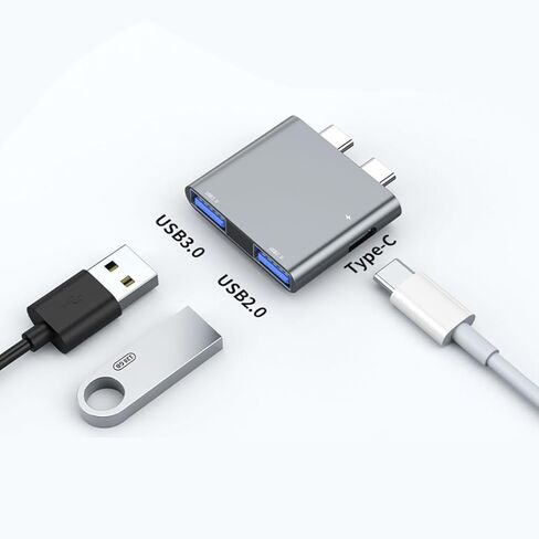 محطة إرساء الكمبيوتر المحمول USB C عالية السرعة، محول متعدد المنافذ، محاور توسيع للترفيه المكتبي in Kuwait