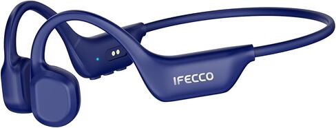 سماعات رأس IFECCO Bone Conduction Bluetooth 6.0 - IP67 مقاومة للماء مع ميكروفون، سماعات أذن لاسلكية مفتوحة للجري في صالة الألعاب الرياضية والمشي وركوب الدراجات (أسود) in Kuwait