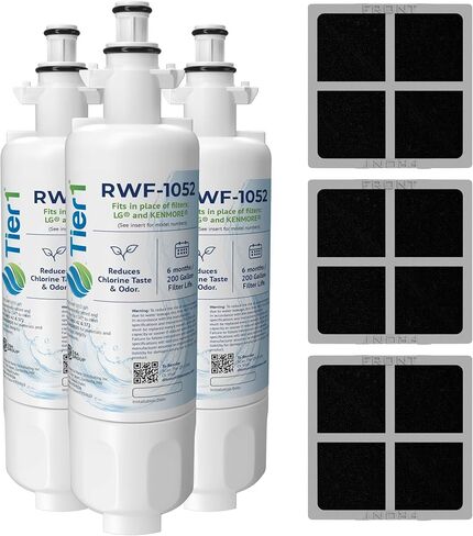 Tier1 ADQ36006101 Refrigerator Water & Air Filter Combo | Replacement for LG LT700P, ADQ36006102, Kenmore 46-9690, 469690, ADQ36006101-S, RFC1200A, WSL-3, FML-3, LT120F, Fridge Filter in Saudi Arabia