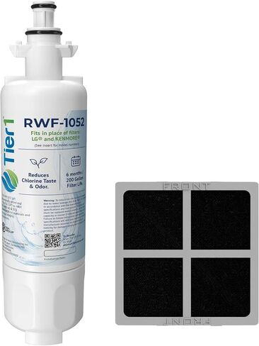 Tier1 ADQ36006101 Refrigerator Water & Air Filter Combo | Replacement for LG LT700P, ADQ36006102, Kenmore 46-9690, 469690, ADQ36006101-S, RFC1200A, WSL-3, FML-3, LT120F, Fridge Filter in Kuwait