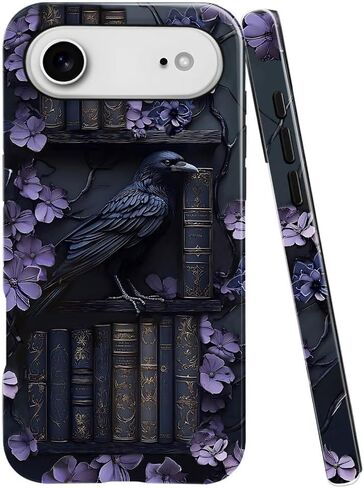 حافظة متوافقة مع هاتف iPhone 17 Pro Max، حافظة هاتف صلبة هجينة ساطعة بطبقتين للوقاية من السقوط للفتيات والأولاد، زهرة زجاجية ملونة in Kuwait