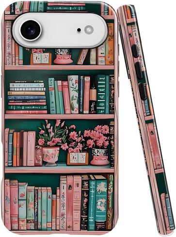 حافظة متوافقة مع هاتف iPhone 17 Pro Max، حافظة هاتف صلبة هجينة ساطعة بطبقتين للوقاية من السقوط للفتيات والأولاد، زهرة زجاجية ملونة in Kuwait