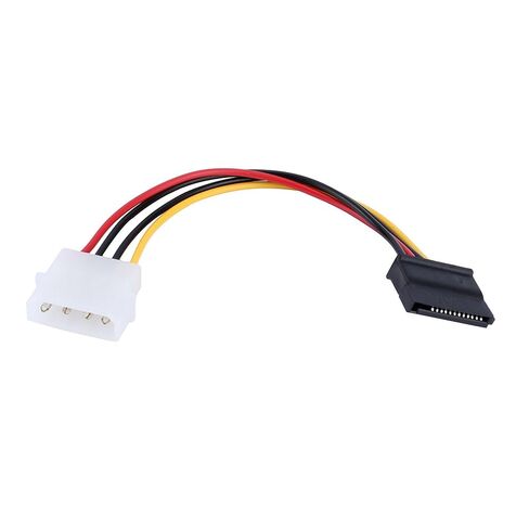 Qiilu New 1pc 4-Pin IDE to 15-Pin Serial ATA Hard Drive Power Adapter Cable for Power Cord in Saudi Arabia