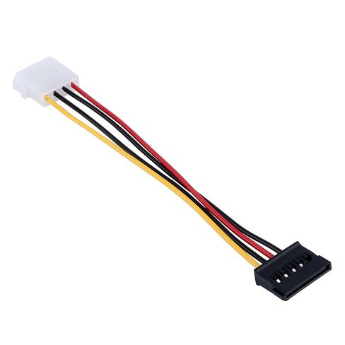 Qiilu New 1pc 4-Pin IDE to 15-Pin Serial ATA Hard Drive Power Adapter Cable for Power Cord in Saudi Arabia