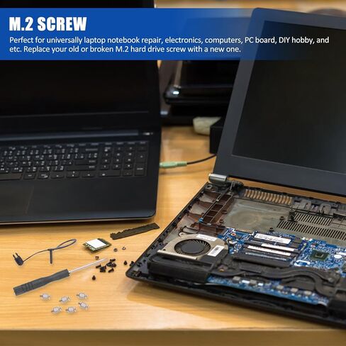 طقم براغي تثبيت M.2 SSD للوحة الأم، 2 براغي SSD، ملحقات أجهزة الكمبيوتر لتجميع الكمبيوتر وإصلاحه in Kuwait