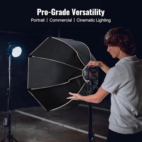 Diyeeni 15.7 بوصة 40D MINI Octagonal Softbox، سريع الطي سريع الإعداد مع شبكة قرص العسل المتوافقة مع مصابيح ملء سلسلة X200 / CX100 / X60 in Kuwait