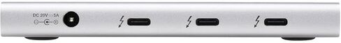 قاعدة توصيل Tripp Lite ذات 4 منافذ Thunderbolt 3، شاشة واحدة: فيديو 8K @ 30 هرتز - شاشتان: 4K @ 60 هرتز، 10 جيجابت في الثانية USB-A، شحن 100 واط، متوافق مع Windows Chromebook وMac، ضمان لمدة عام (MTB4-HUB3-01) in Kuwait