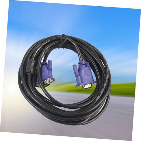 Uonlytech Meters Vga Cable ذكر إلى ذكر كابل شاشة Ferrite Core يدعم دقة أجهزة الكمبيوتر HDTV in Kuwait