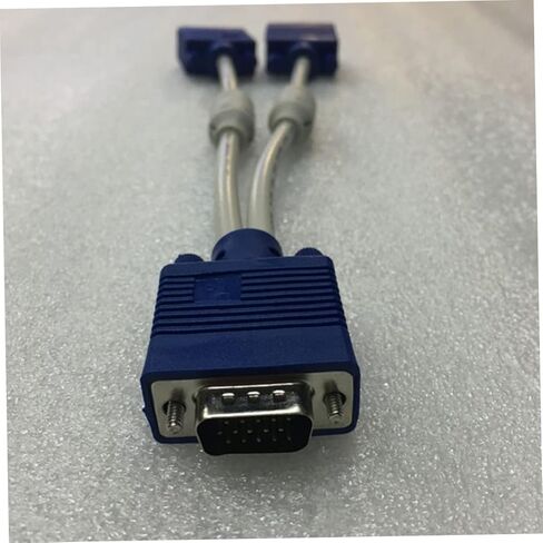 2pcs Vga Video Splitter Male to Dual Female Adapter Cable Vga Monitor Cable for Supports Same Content Output Compact and Lightweight Design in Saudi Arabia