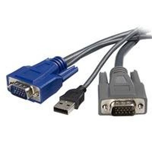 212 Main 6 ft. Ultra-Thin USB VGA 2 in 1 KVM Cable - Black - 6 ft. (1.8 m) in Saudi Arabia