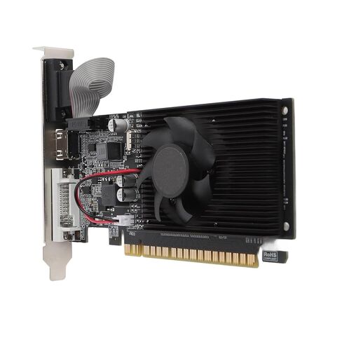 Computer Video Card, 1GB DDR3 64 Bit 589MHz Memory, 500MHz Core, HDMI DVI VGA Graphics Card with Low Noise and HD Multimedia Interface for Working in Kuwait