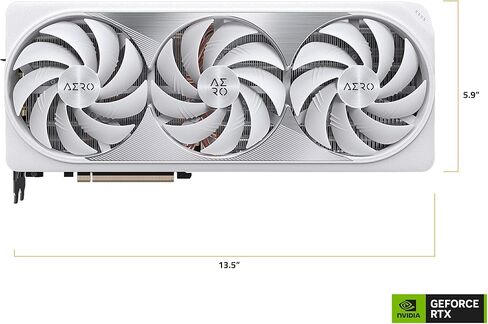 بطاقة رسومات Gigabyte GV-N4080AERO OC-16GD GeForce RTX 4080 سعة 16 جيجابايت AERO OC، 3X مراوح WINDFORCE، 16 جيجابايت 256 بت GDDR6X، بطاقة فيديو in Saudi Arabia