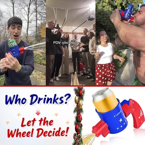 Upgraded 2PCS Party Games, Thrilling Twist & Pass Party Fun with Surprise Spray, Random Wheel Adult Family Game for Golf Course, Beach, Bachelor Party, BBQ or White Elephant in Saudi Arabia
