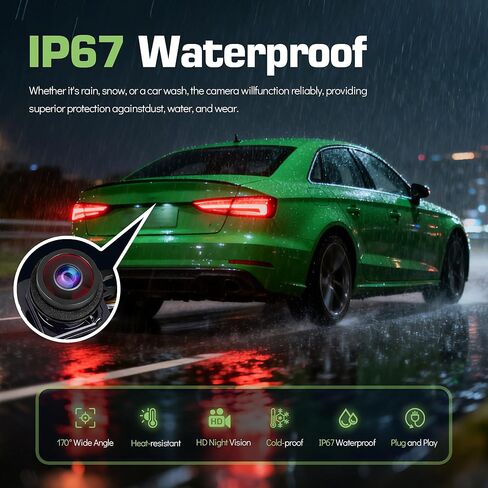 Backup Camera Rear View Parking Assist Camera 170° HD Night Vision for Dodge Charger Chrysler 300 2011 2012 2013 2014 Replaces 56054058AH, 56054058AD, 56054058AE, 56054058AF, 56054058AG in Kuwait