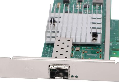 بطاقة شبكة جيجابت إيثرنت PCI Express بسرعة 1000 ميجا بت في الثانية، PCI E X8 Single SFP + منفذ بطاقة شبكة 10 جيجابايت محول خادم منخفض للغاية مع وحدة تحكم 82599EN للكمبيوتر الشخصي in Kuwait