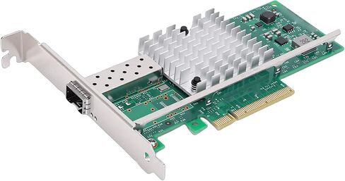محول بطاقة الشبكة GOWENIC 10Gb PCIE X8، محول شبكة إيثرنت LAN بمنفذ SFP واحد مع وحدة تحكم 82599EN، ودعم خادم Linux VMware in Saudi Arabia
