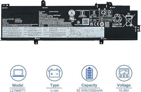 JOTACT L21M4P71 SB10W51965 5B10W51864 استبدال بطارية الكمبيوتر المحمول لينوفو ثينك باد T14 P14s الجيل الثالث 2022 سلسلة L21L4P71 SB10W51964 L21M4P72 SB10W51966 L21D4P71 SB10W51968 L21C4P71 15.48 فولت 52.5 وات في الساعة in Kuwait
