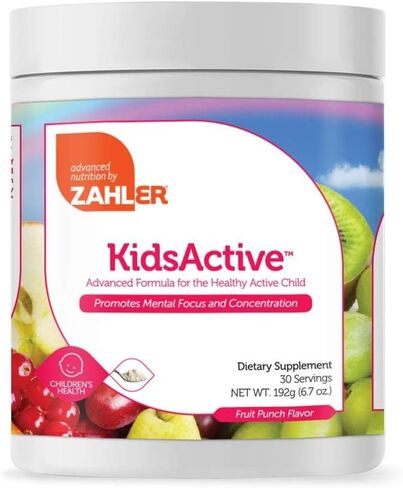 Zahler KidsActive, Kids Concentration Formula Powder, All Natural Children’s Supplement Supporting Focus, Certified Kosher, 30 Servings Fruit Punch Flavored Powder in Saudi Arabia