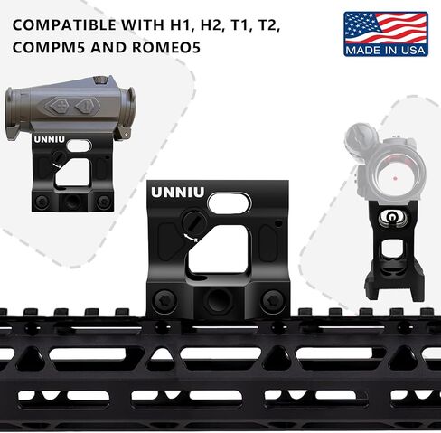 Red Dot Riser Mount – 2" Height Optic Sight Scope Mount, Compatible with T1/T2, H1/H2, Romeo 5, CompM5 Black in Saudi Arabia