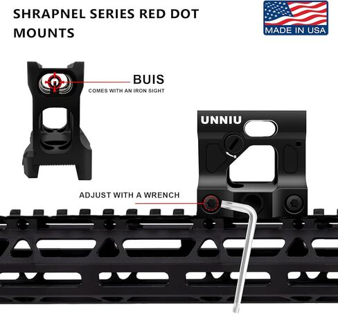 Red Dot Riser Mount – 2" Height Optic Sight Scope Mount, Compatible with T1/T2, H1/H2, Romeo 5, CompM5 Black in Saudi Arabia