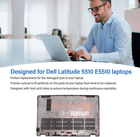 حافظة قاعدة سفلية للكمبيوتر المحمول، غطاء سفلي بديل فعال للتبريد لجهاز الكمبيوتر المحمول DellLatitude 5510 E5510، الغطاء السفلي للكمبيوتر المحمول DellLatitude in Kuwait