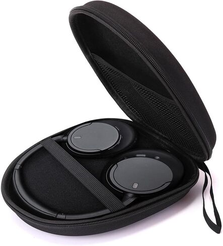 حقيبة حمل ذات هيكل صلب من كايس ستار لسماعات الرأس فوق الأذن، حقيبة سفر كبيرة، سوداء، متوافقة مع سوني MDR والعديد من العلامات التجارية in Kuwait